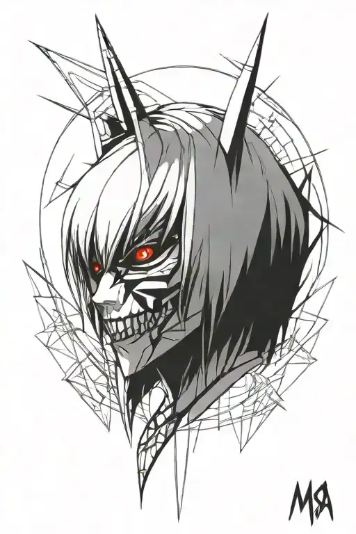 misa death note face tattoo design idea