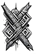 viking bindrunes symbolizing strength, courage, power, and safety tattoo design idea