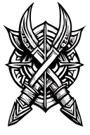 viking bindrunes symbolizing strength, courage, power, and safety tattoo design idea