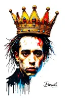 basquiat crown tattoo design idea