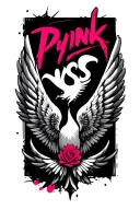 "Pynk" wings tattoo design idea
