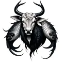 Taurus And Pisces tattoo design idea