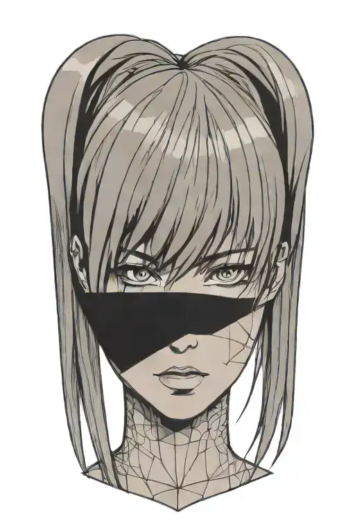 misa death note face tattoo design idea