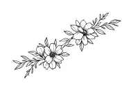 birth month flowers surrounding tattoo design idea