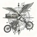 formula 1 and libra constellation tattoo design idea