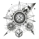 formula 1 and libra constellation tattoo design idea