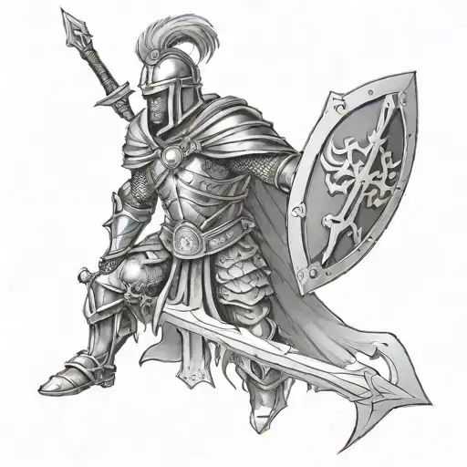 Christian Warrior tattoo design idea