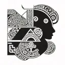 Aztec, Inca, Mayan tattoo design idea