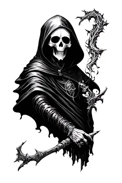 Hooded Reaper Tattoo tattoo design idea