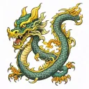 Vietnamese dragon made tattoo design idea