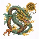 Vietnamese dragon made tattoo design idea