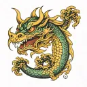 Vietnamese dragon made tattoo design idea