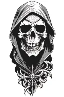 hooded reaper tattoo design idea