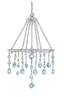chandelier type 'gems' hanging tattoo design idea