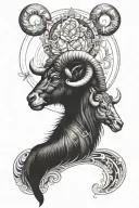 Aries, Gemini, libra zodiac sign incorporated tattoo design idea