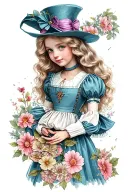 Alice in wonderland tattoo design idea