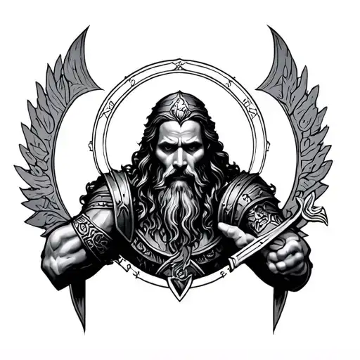 Christian Warrior tattoo design idea