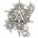 Chi Rho with filigree tattoo design idea
