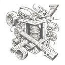 Carpentry tattoo design idea