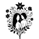 design a small tattoo to match with me my twin sister and my mom. it can be minimalist, symbolic, a small sentence, and  tattoo design idea