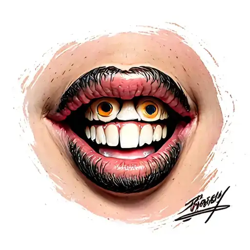 smiley face morphing tattoo design idea