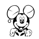 Mickey mouse tattoo design idea