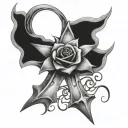 Everything happens for a reason cross tattoo design idea