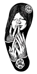 Sonder- vertical left tricepSee hear speak no evil w nuns w tats-forearm leftMylo paw print n name-neck?Faceless w ma tattoo design idea