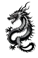 Korean dragon wrapped tattoo design idea