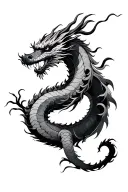 Korean dragon wrapped tattoo design idea