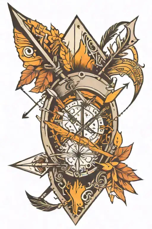 arrows and a quiver tattoo design idea