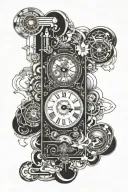 time travel tattoo design idea