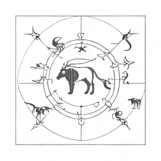 zodiac signs combined together  tattoo design idea