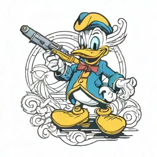 Donald duck tattoo design idea