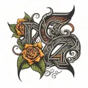 area code 214 formed with a surprise twist tattoo design idea