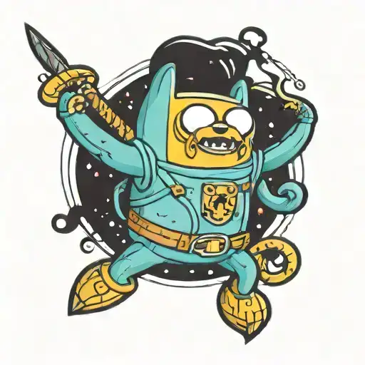 jake from adventure time tattoo design idea