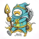jake from adventure time tattoo design idea