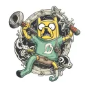 jake from adventure time tattoo design idea