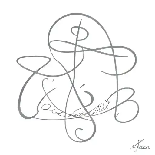 Tattoo with my 3 sons names  written: Adrian, Elsa and Irina. I will like an infinite sign . And a letter B  tattoo design idea