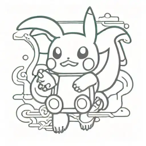 gameboy color pokemon tattoo design idea