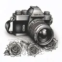 photography camera tattoo design idea