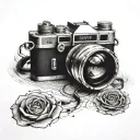 photography camera tattoo design idea