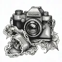 photography camera tattoo design idea