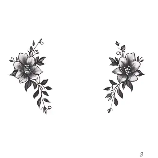 Coverup Floral tattoo design idea