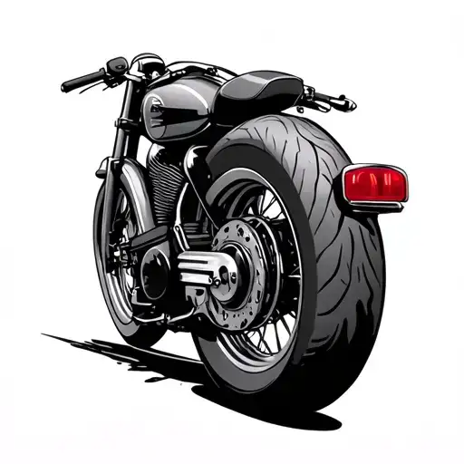 travel motorcycle tattoo design idea