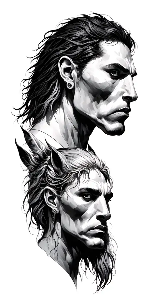 4 horsemen of the apocalypse caricatures tattoo design idea