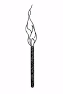 Burning match stick tattoo design idea