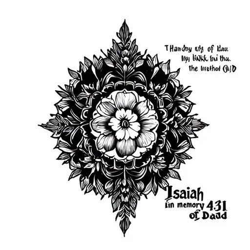 Isaiah 40 31 in memory of dad tattoo design idea