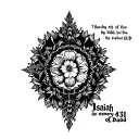 Isaiah 40 31 in memory of dad tattoo design idea