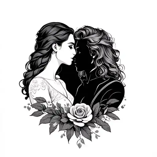 couples eternal love tattoo design idea